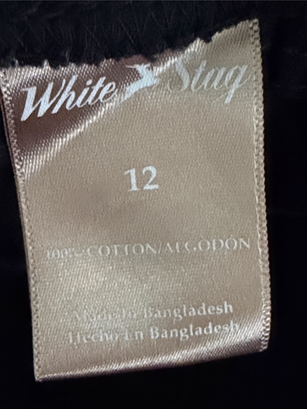 White Stag Black Drawstring Crop Pants Size 12 - Picture 5 of 6